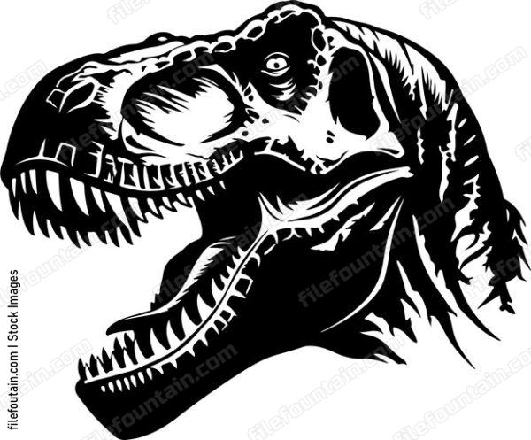 Roaring t rex Head