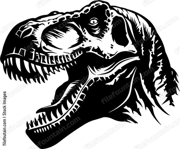 Roaring t rex Head