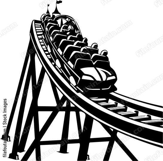 Roller Coaster Ride Logo Vector Design - FileFountain