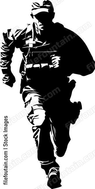 Running Police Officer