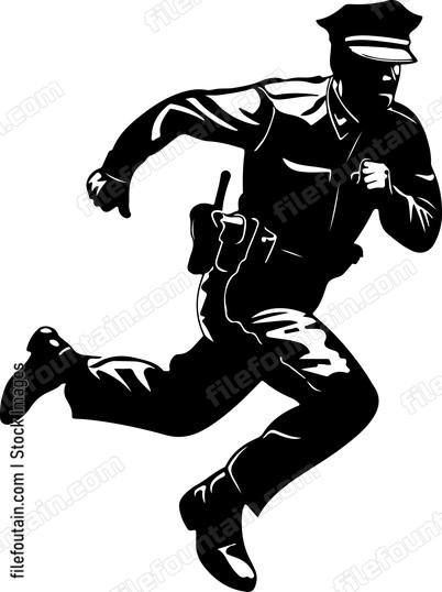 Running Police Officer