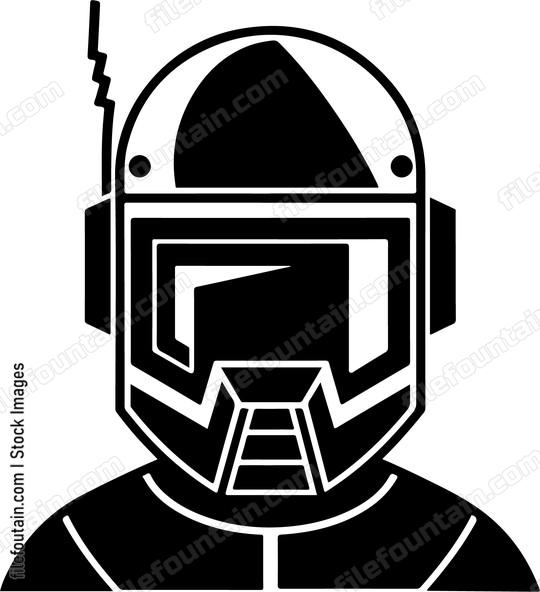 sci fi soldier in helmet