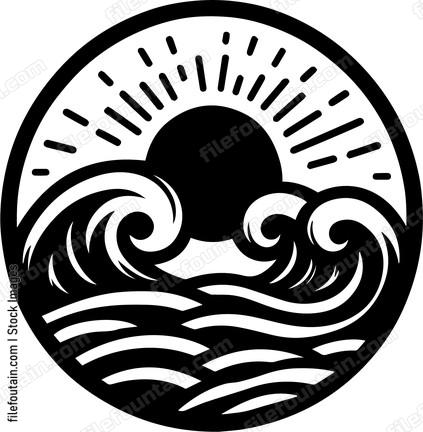 Sea Waves and sun