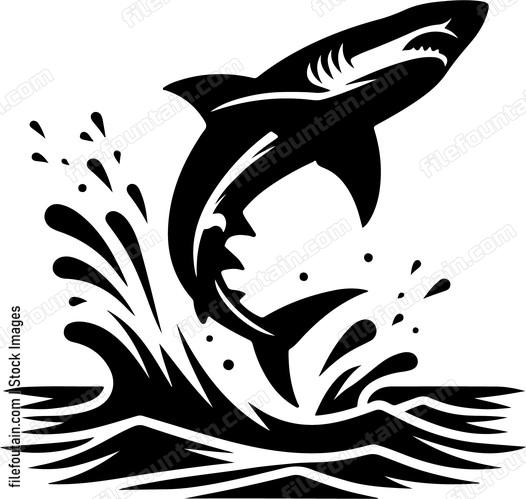 Shark leaping out of the water during a hunt
