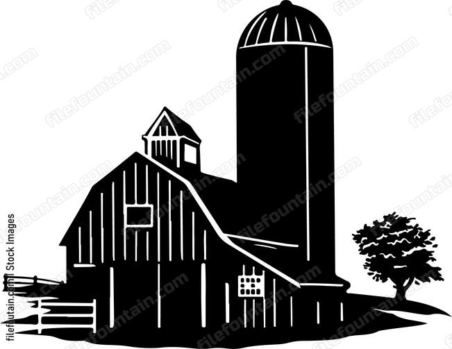 Silo And Barn