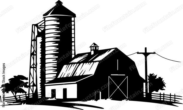 Silo And Barn