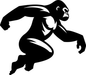 silverback gorilla skipping