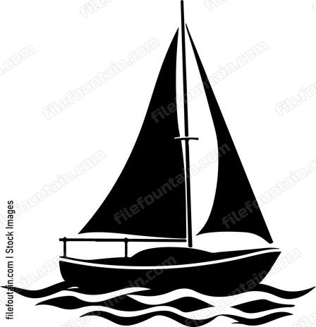 Simple sailboat graphic