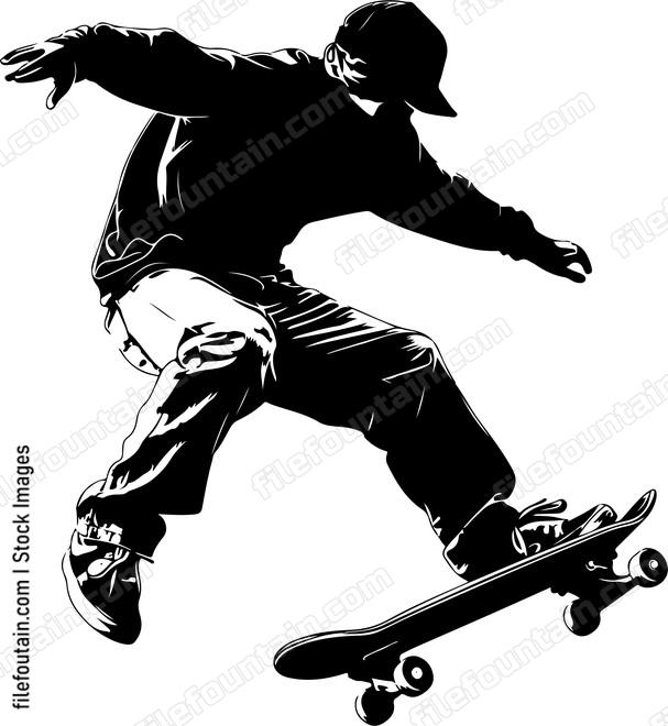Skateboard Pose