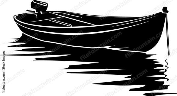 Small boat on lake