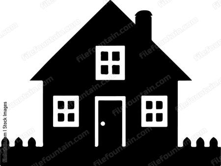 Small house with fence
