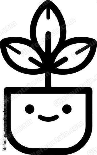 smiling flower pot