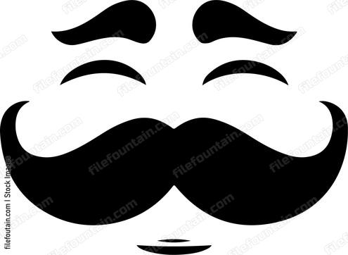 Smiling Man Mustache