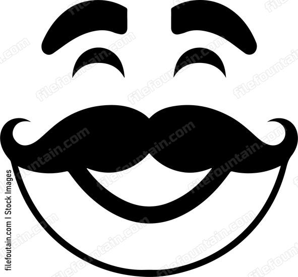 Smiling Man Mustache