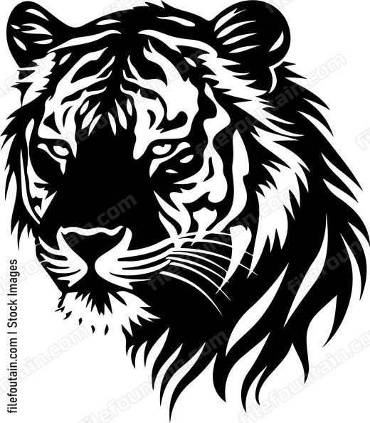 Tiger head profile