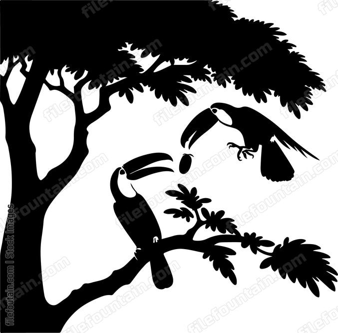 Tocoxtoucansxengagingxinxaxplayfulxfruitxtossingxgamexhighxupxinxthexcanopyx