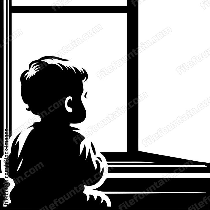 toddler looking out of a window captivated by the outdoors