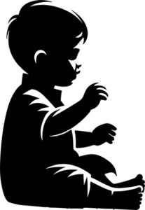 toddler sitting on a floor