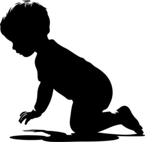 toddler taking his first steps with support