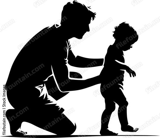 toddler taking his first steps with support