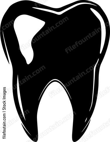 Tooth dental logo tooth silhouette