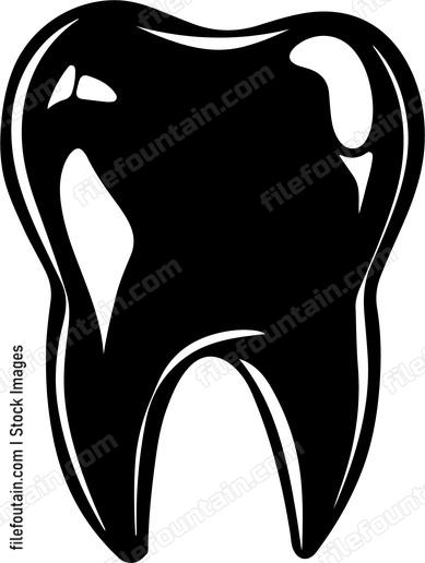 Tooth dental logo tooth silhouette