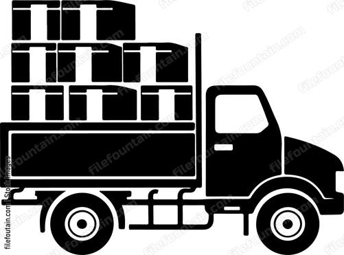 Truck carrying cargo