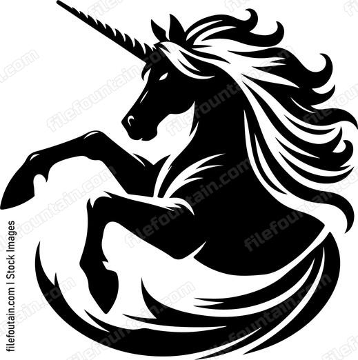 Unicorn weaving a magical spell with its horn