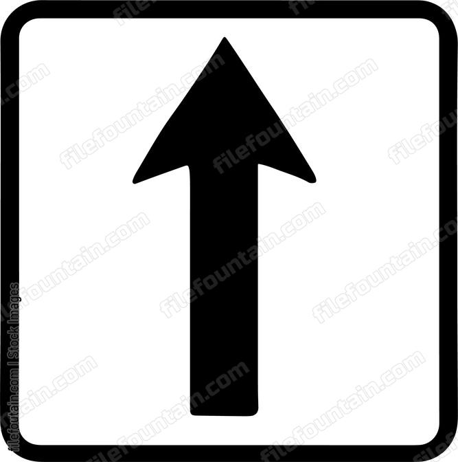 Upward pointing arrow in a square