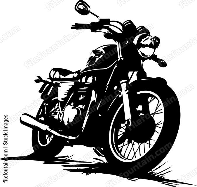 Vintage motorcycle sketch