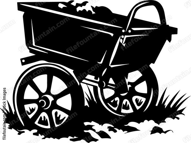 Vintage retro wheelbarrow