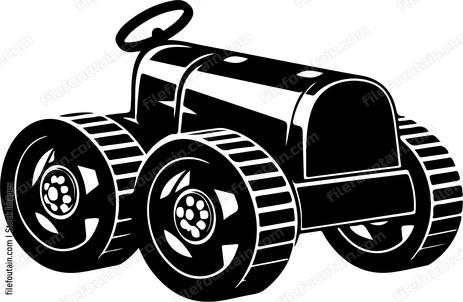Vintage toy tractor