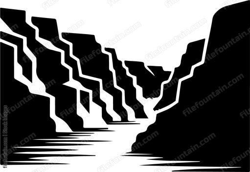 Water filled Canyon Landscape