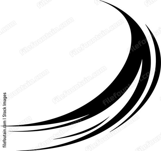 Abstract curved lines swoosh