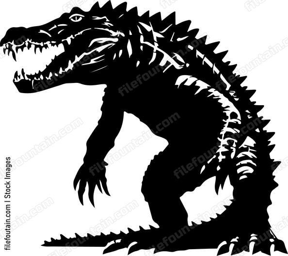Alligator Standing On two Feet