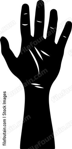 An open hand raised up