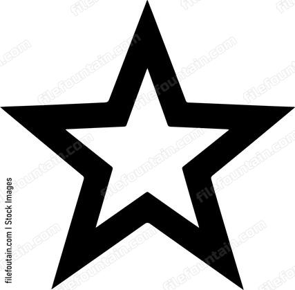 An outlined star