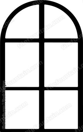 Arched window outline
