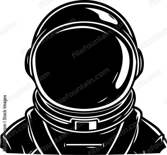 Astronaut Helmet Front Facing