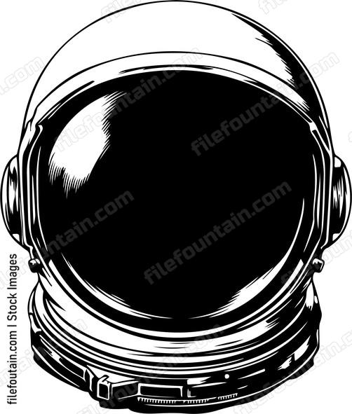 Astronaut Helmet Front View