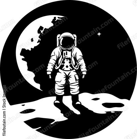 Astronaut On Moon
