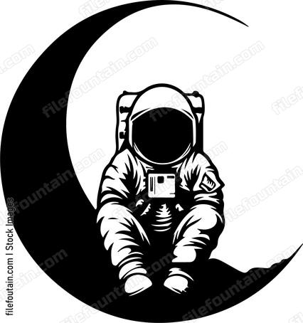 Astronaut On Moon