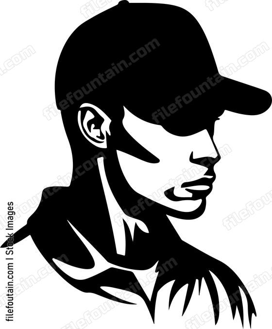 Baseball Player In Hat