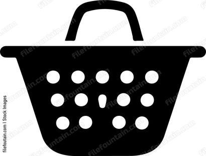 Basket with handle and holes