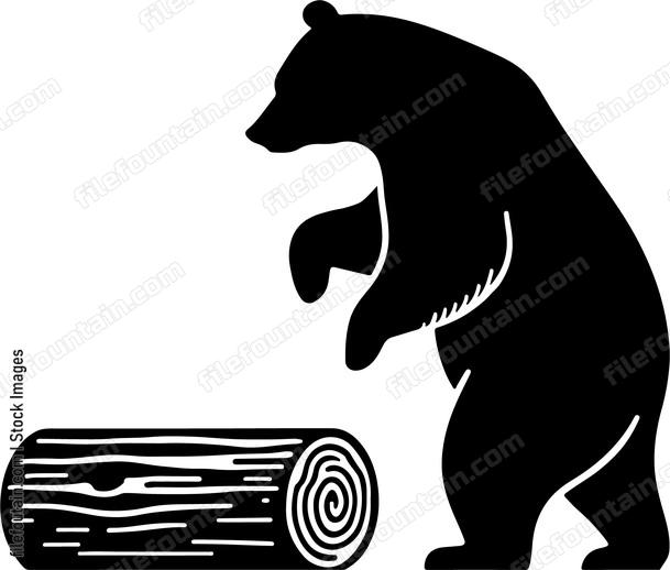 Bear interacting curiously with a campsites belongings