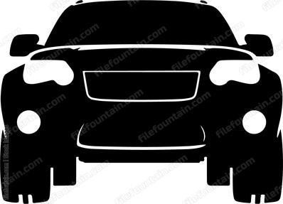 Black car front view