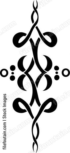 Black decorative curved line design
