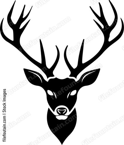 black deer head
