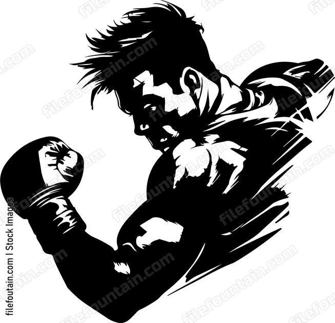 Boxer Throwing Punch