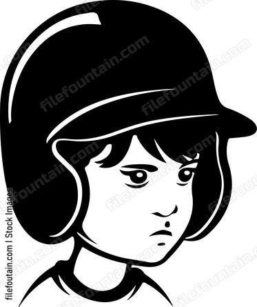 Boy In Baseball Helmet